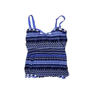 Profile by Gottex Blue Ikat Geometric Tankini Top 38D